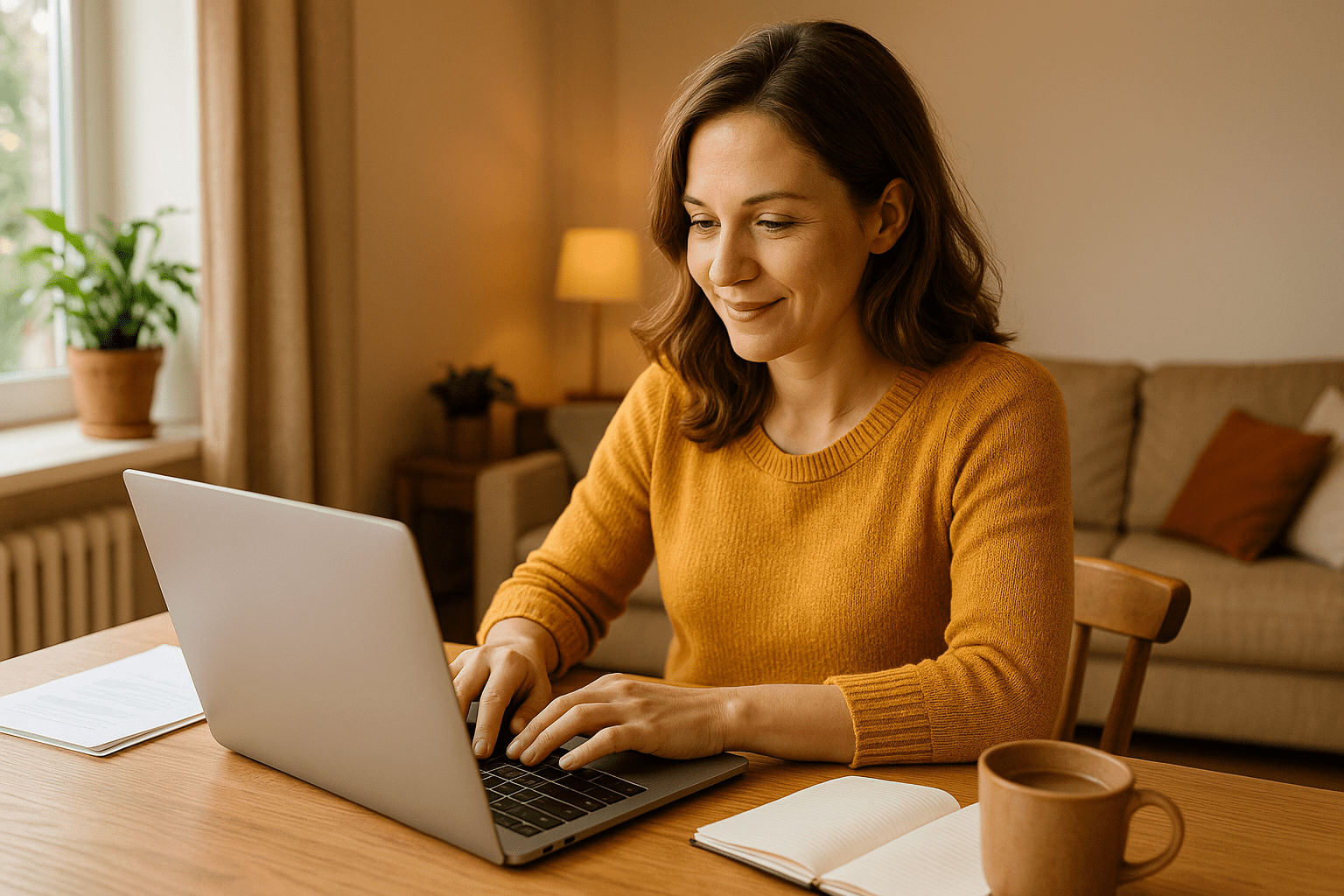 Evde laptop başında çalışan anne, Ev Hanımları İçin 2025 Rehberi: Evden Gelir ve Pasif Kazanç Fikirleri