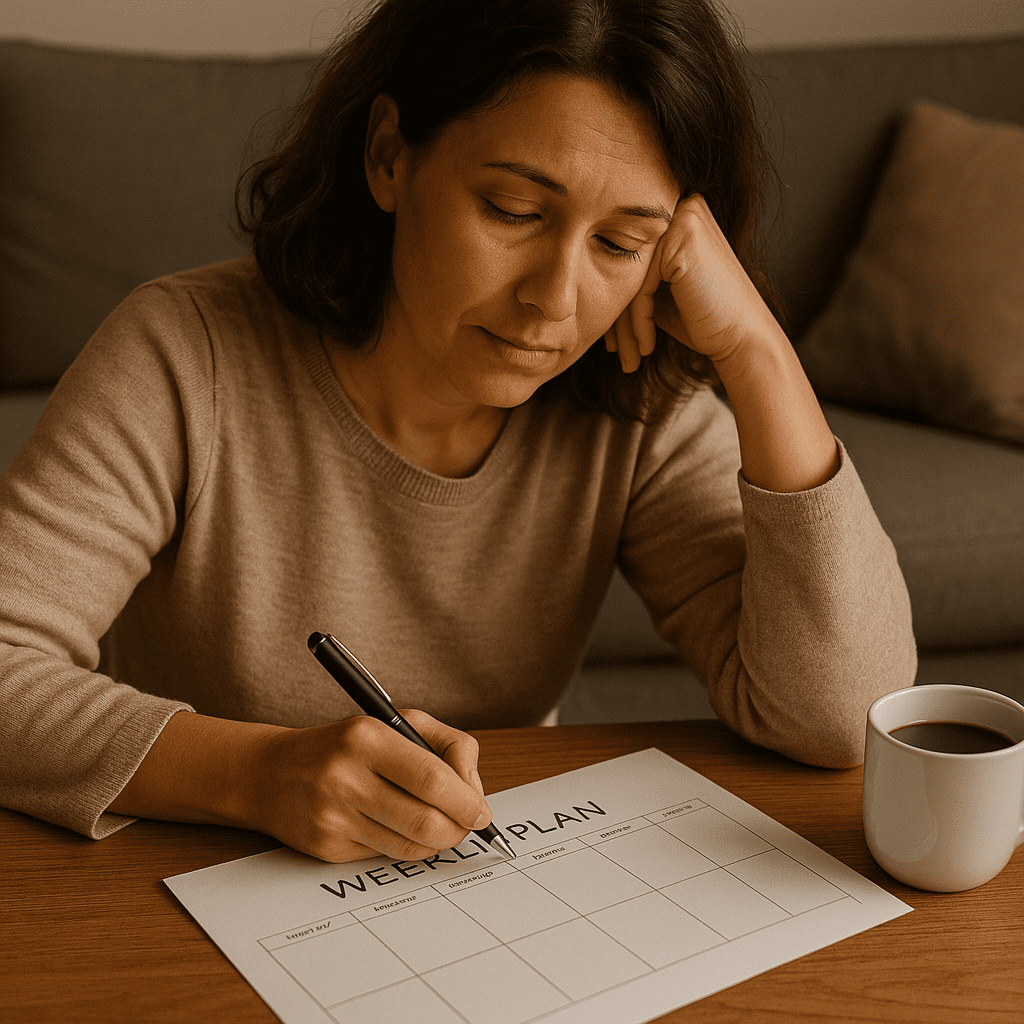 Haftalık blok planı ve kalem; zaman yönetimi