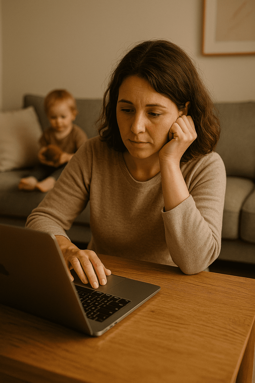 Evde dizüstü bilgisayar ile çalışan anne; Ev Hanımları İçin 2025 Rehberi: Evden Gelir ve Pasif Kazanç Fikirleri